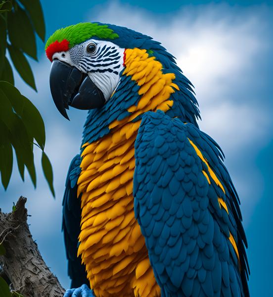 An image of a beautiful macaw parrot bird-banrupi
