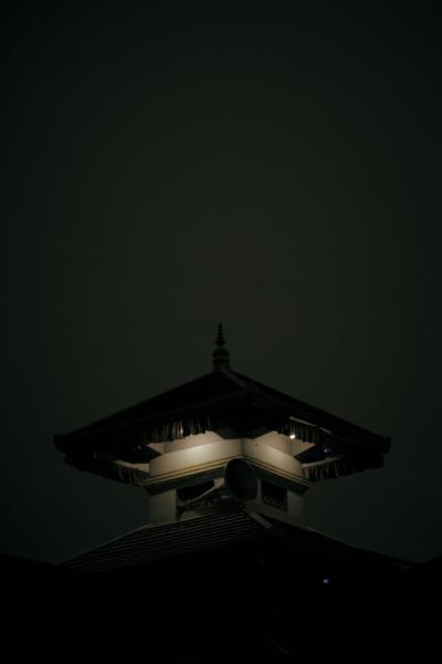 AN image of a Night View Of the Top of Temple-banrupi