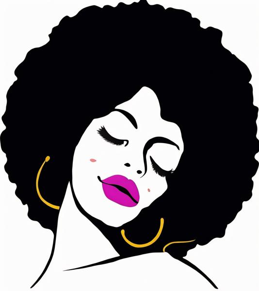 Download: An image of a vector art of a women with a curly hair-banrupi