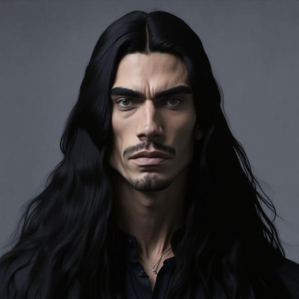 AN image of a Man with Long Black Hair-banrupi