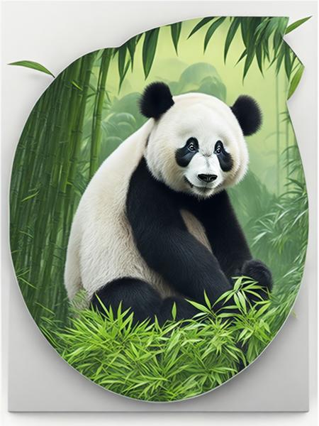 An image of a Serene Bamboo Forest and a Panda-banrupi