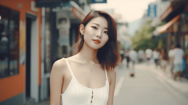 Download image of a beautiful asia n girl in white dress-banrupi