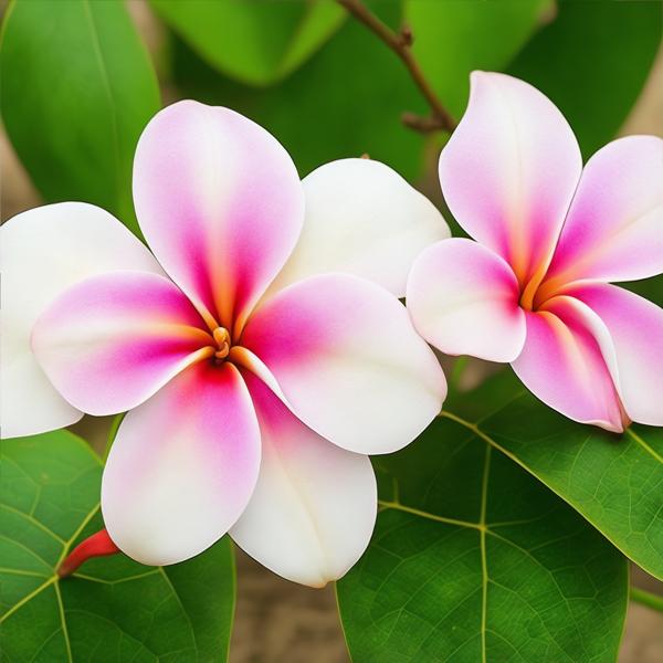 An image of a beautiful pink plumeria flower-banrupi