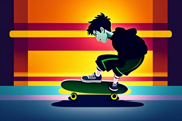 An image of a boy skating. Its a vector art work .-banrupi