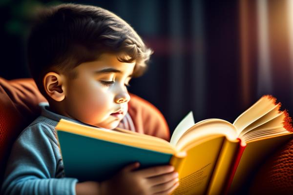 An image of a small little boy felt sleep while reading a book .-banrupi