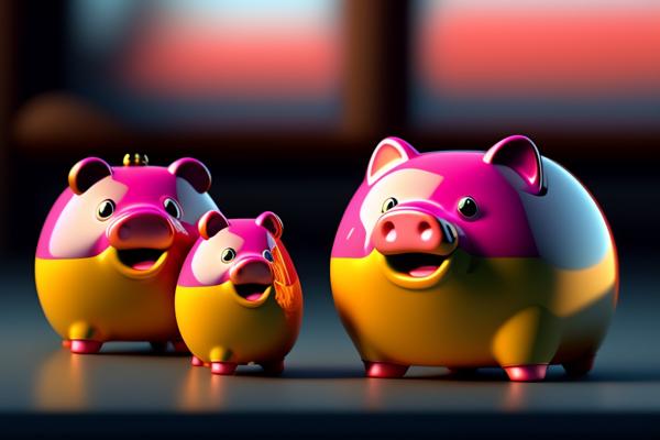 A image of  small money bank  for kids known as a piggy Bank.-banrupi