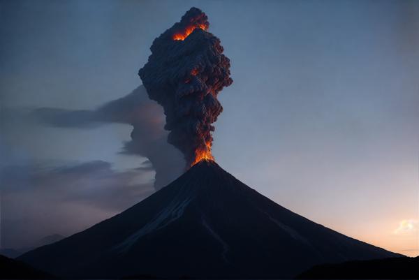 Download: An image of a natural disaster volcano eruption-banrupi